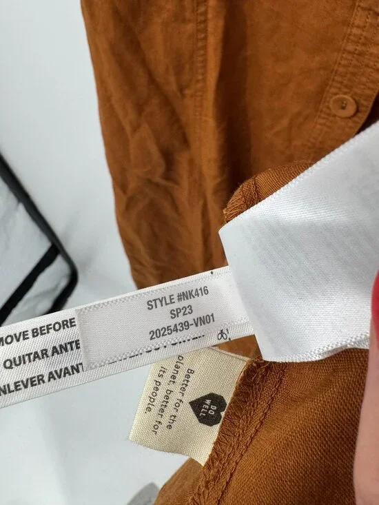 Madewell Button-Front Puff-Sleeve Midi Dress Size 12 NWT - Picture 9 of 16